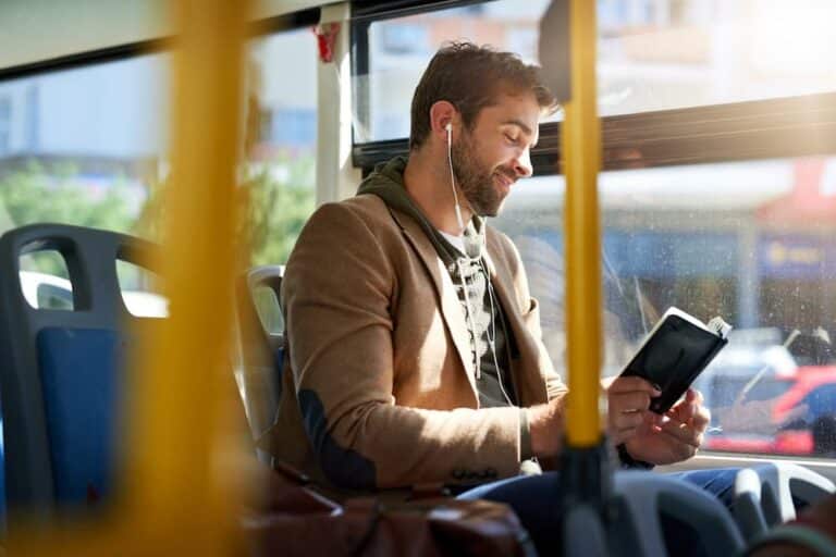 educating myself on a bus ride